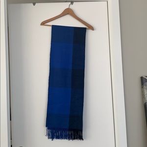 Bright Blue and Navy Rectangle Scarf
